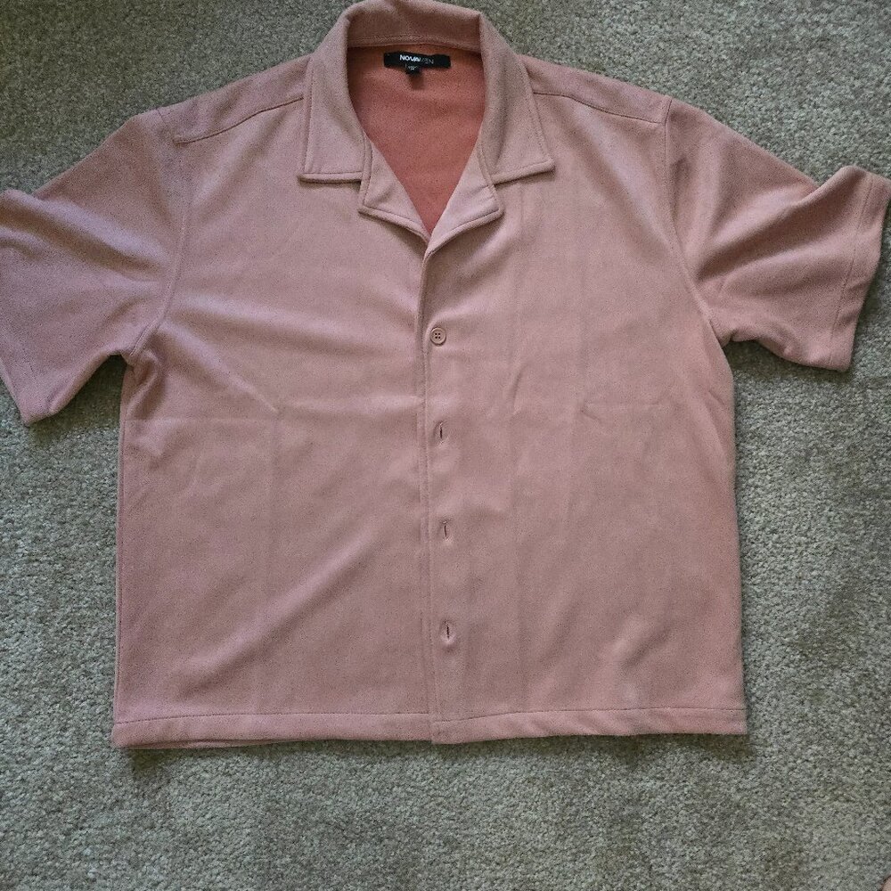 Suede style Cuban box-style shirt